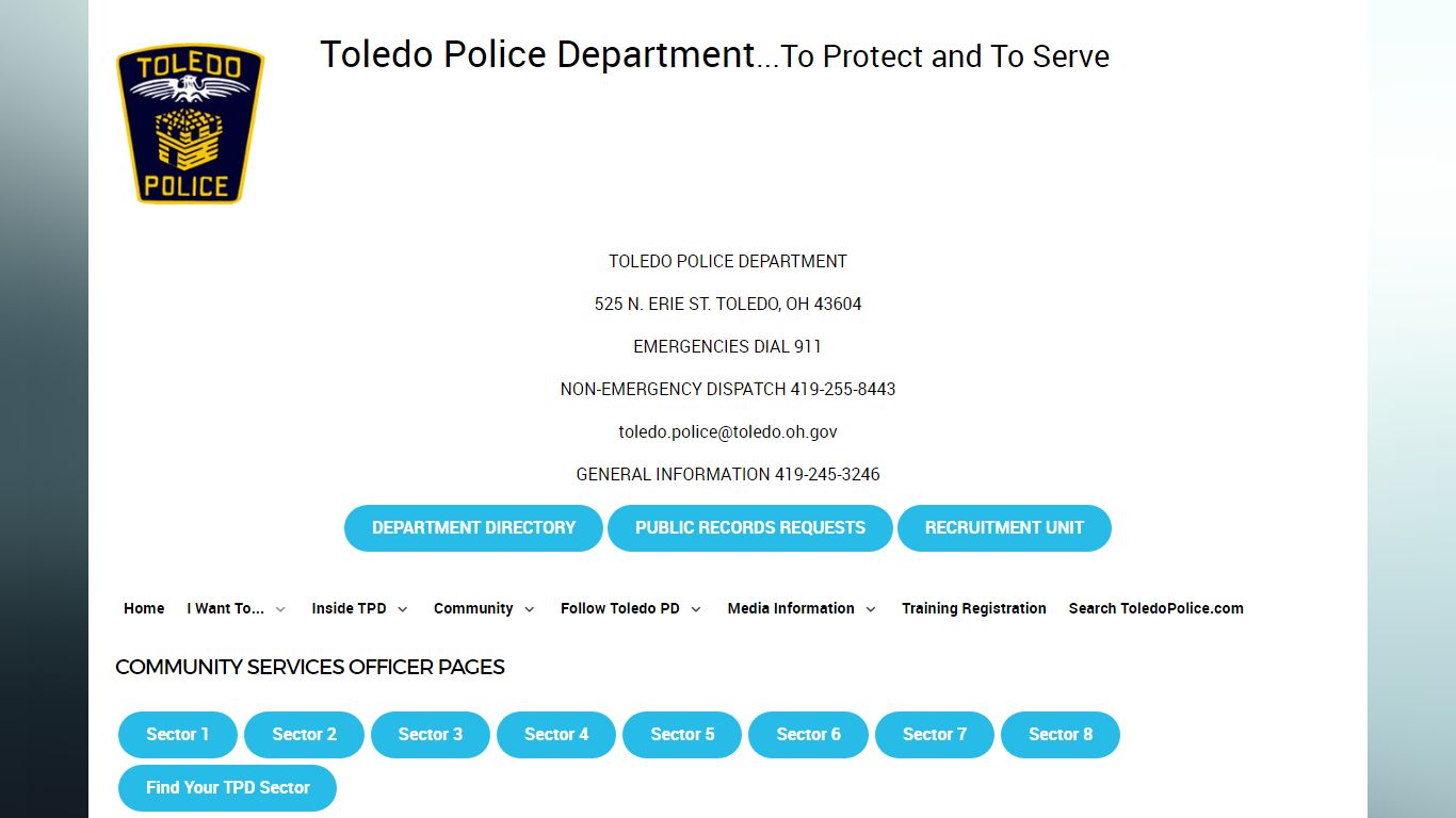 Toledo Police Department - File a PUBLIC RECORDS REQUEST